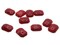 10 18mm x 13mm Red Rectangle Flatback Vintage Lucite Plastic Cabochons